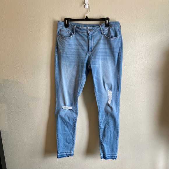 a.n.a Denim - Ripped Mid-Rise Jeans